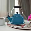 Le Creuset Enamel On Steel Whistling Tea Kettle, 1.7 qt., Cerise(Deep Teal)