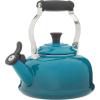 Le Creuset Enamel On Steel Whistling Tea Kettle, 1.7 qt., Cerise(Deep Teal)