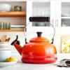 Le Creuset Enamel On Steel Whistling Tea Kettle, 1.7 qt., Cerise(Flame)
