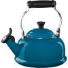 Le Creuset Enamel On Steel Whistling Tea Kettle, 1.7 qt., Cerise(Deep Teal)
