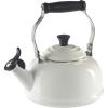 Le Creuset Enamel On Steel Whistling Tea Kettle, 1.7 qt., Cerise(White)
