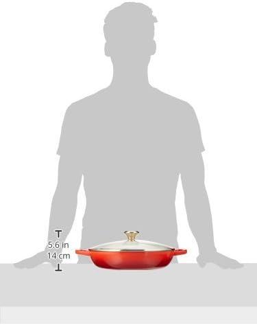 imageLe Creuset of America Enameled Cast Iron Buffet Casserole with Glass Lid 3 12 quart FlameCherry
