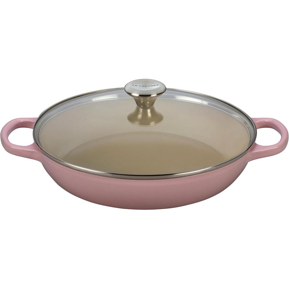 imageLe Creuset of America Enameled Cast Iron Buffet Casserole with Glass Lid 3 12 quart FlameHibiscus