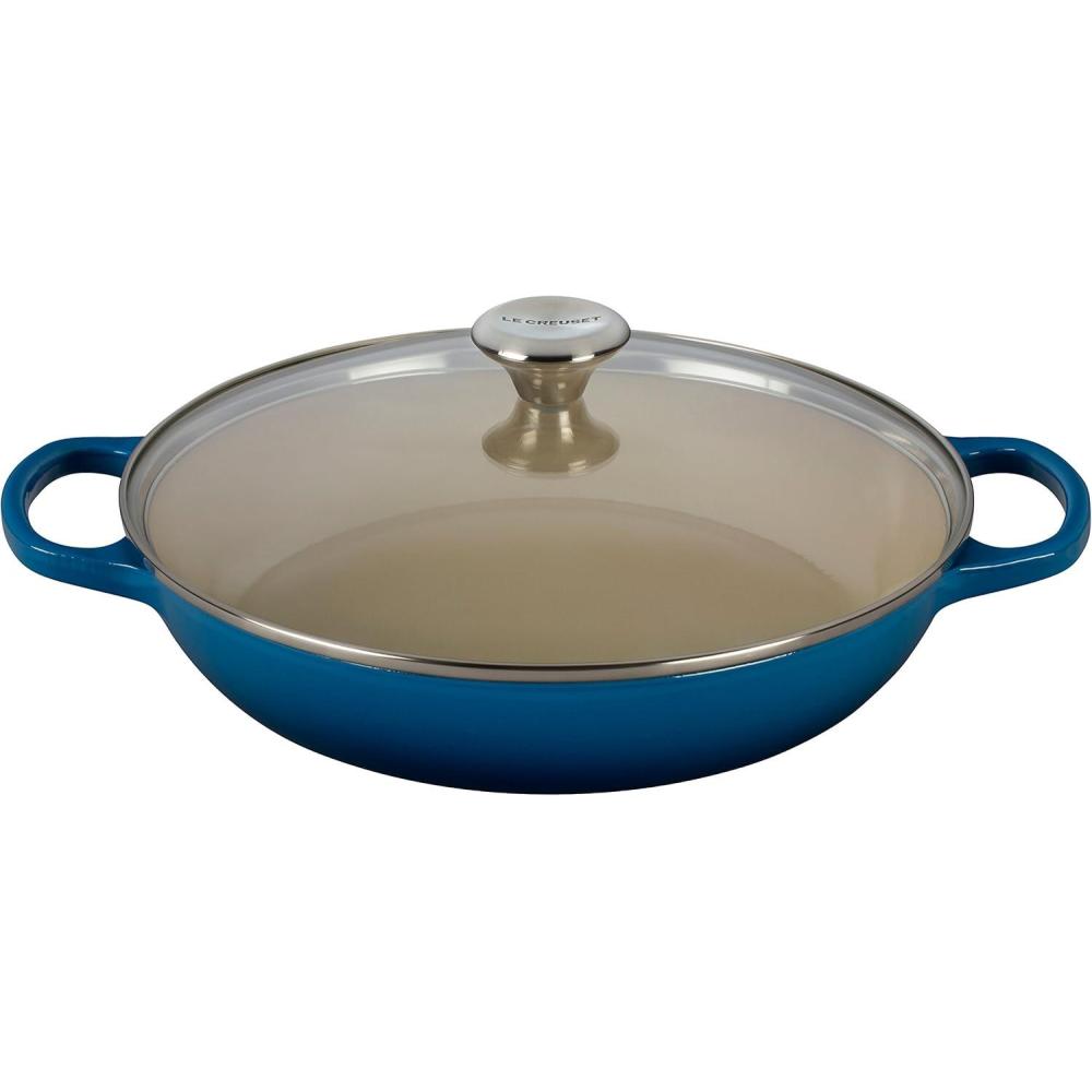 imageLe Creuset of America Enameled Cast Iron Buffet Casserole with Glass Lid 3 12 quart FlameMarseille
