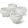 Sur La Table White Porcelain Lion’s Head Soup Bowls – Set of 4 Elegant 14 oz Serving Dishes for Stew & Hot Meals – Classic Dinnerware