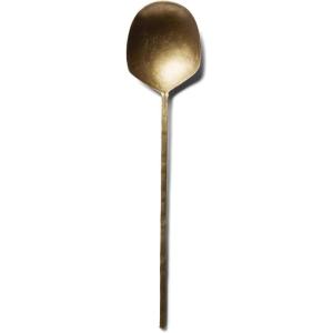 Sur La Table Brushed Gold Iron Forged Serving Spoon