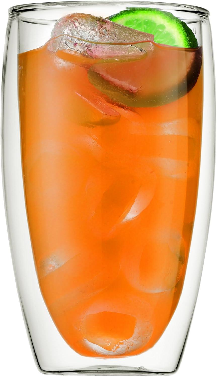 imageBodum 8oz Pavina Double Wall Glasses High Heat Borosilicate Glass Set of 2 ClearSet of 2
