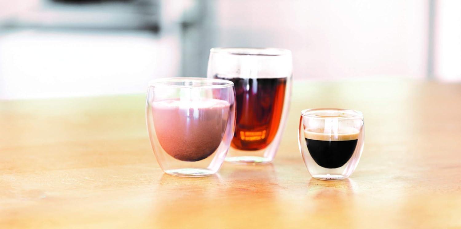 imageBodum 8oz Pavina Double Wall Glasses High Heat Borosilicate Glass Set of 2 ClearSet of 2