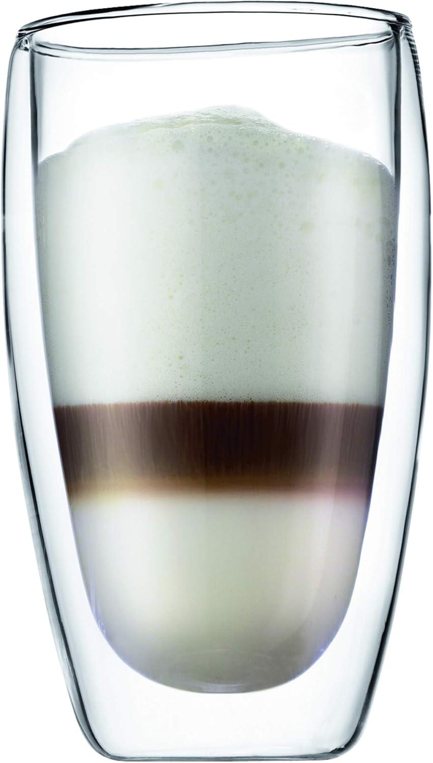 imageBodum 8oz Pavina Double Wall Glasses High Heat Borosilicate Glass Set of 2 ClearSet of 2