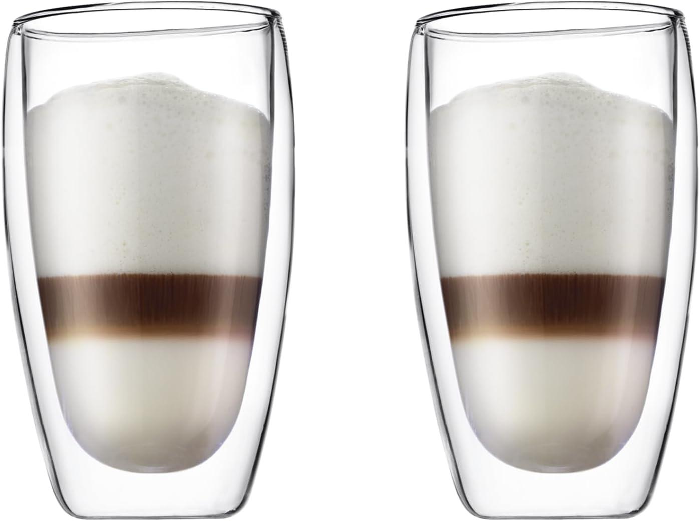 imageBodum 8oz Pavina Double Wall Glasses High Heat Borosilicate Glass Set of 2 ClearSet of 2