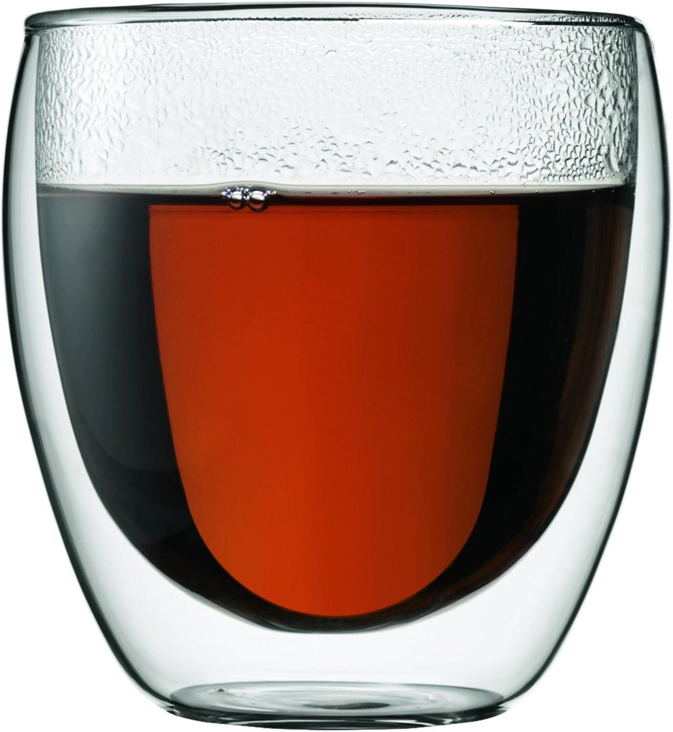 imageBodum 8oz Pavina Double Wall Glasses High Heat Borosilicate Glass Set of 2 ClearSet of 2