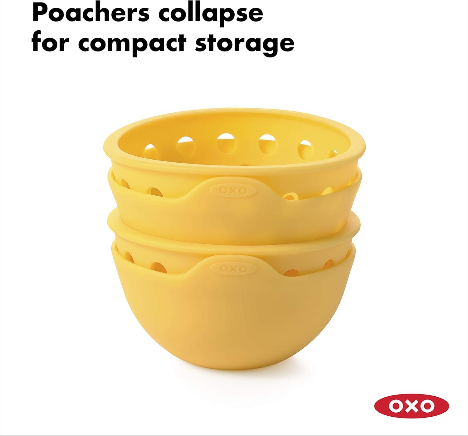 imageOXO Good Grips 2 Piece Silicone Egg Poaching Set One Size Yellow