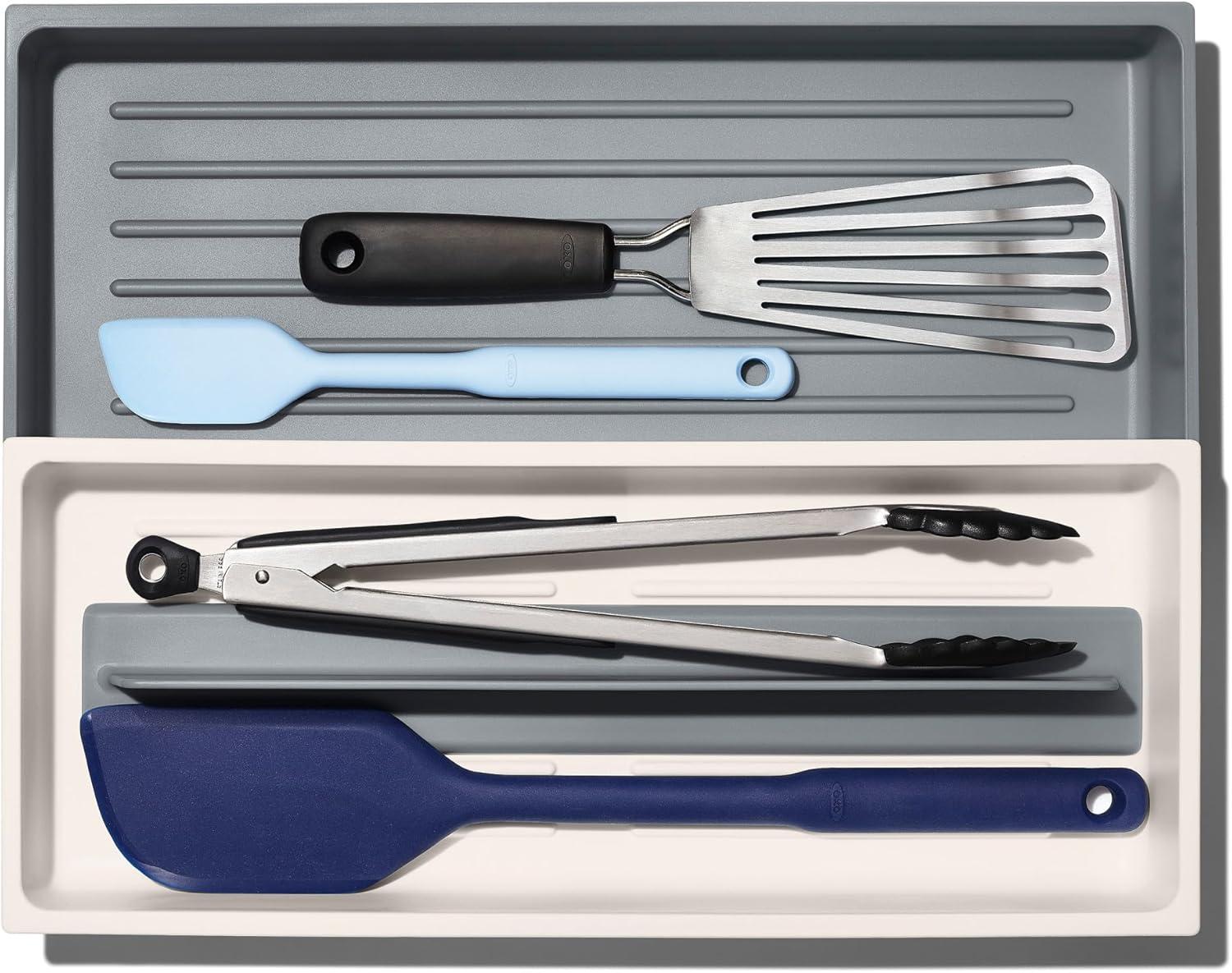 imageOXO Good Grips Drawer Large Expandable Kitchen Tool Organizer WhiteExpandable Pack of 1