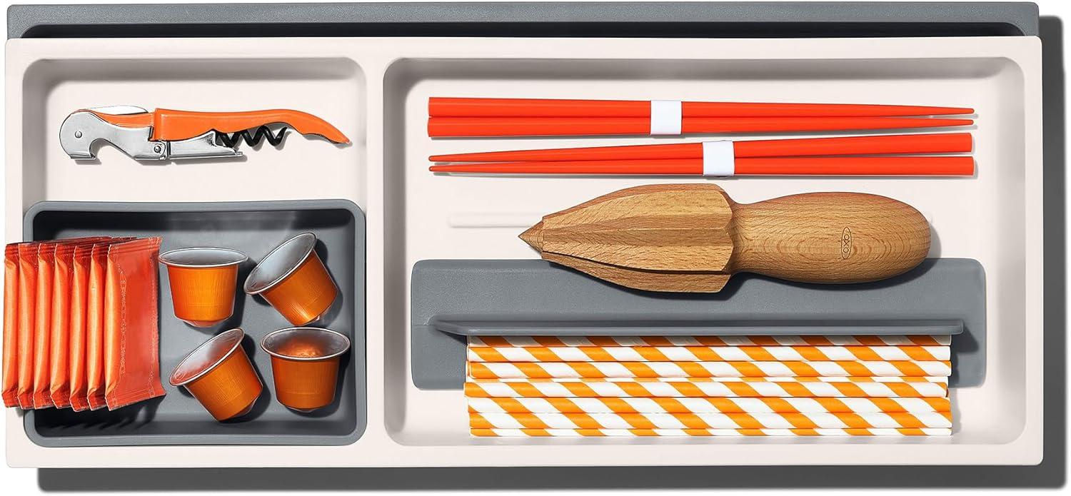 imageOXO Good Grips Drawer Large Expandable Kitchen Tool Organizer WhiteExpandable Pack of 1