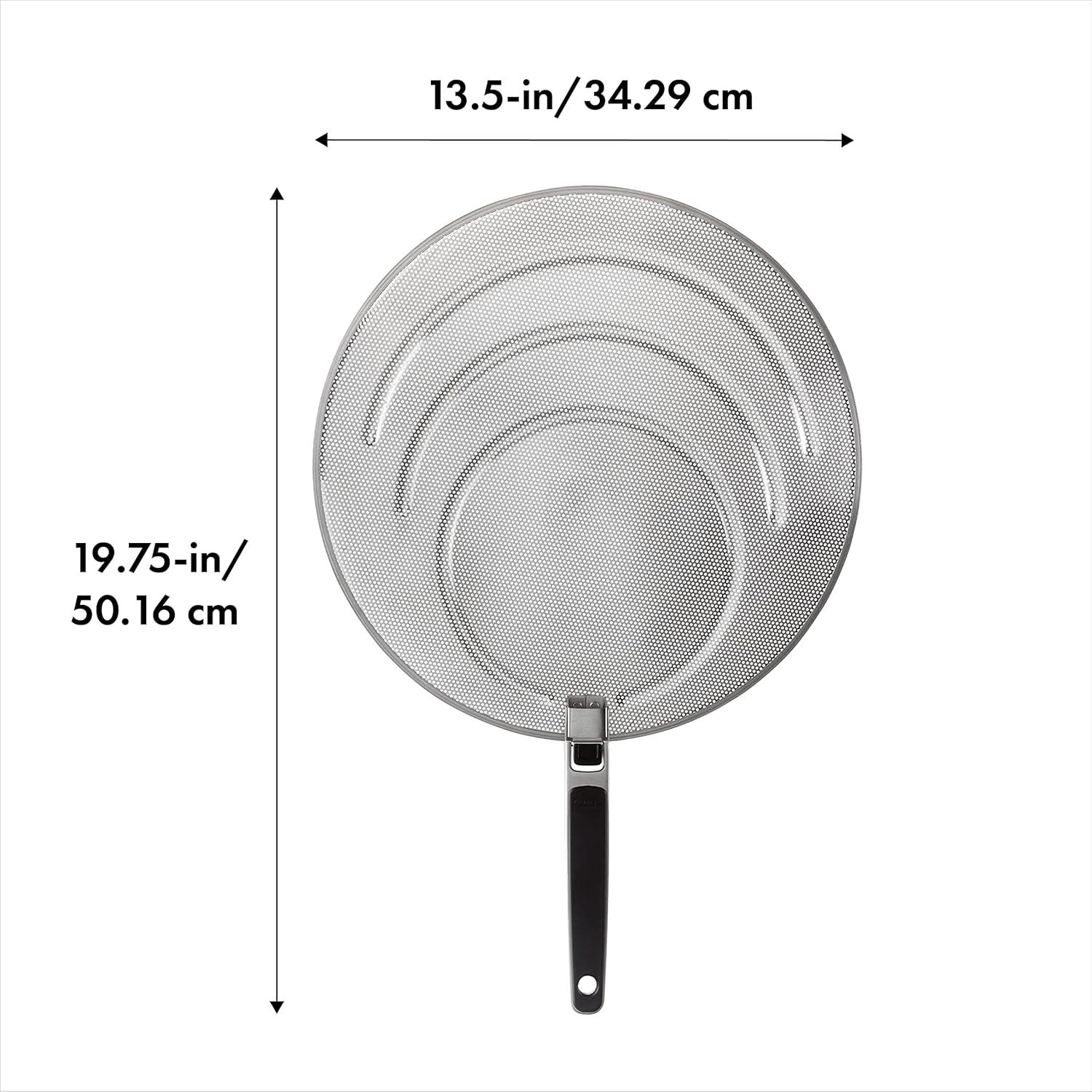imageOXO Good Grips Stainless Steel Splatter Screen with Folding Handledishware plate