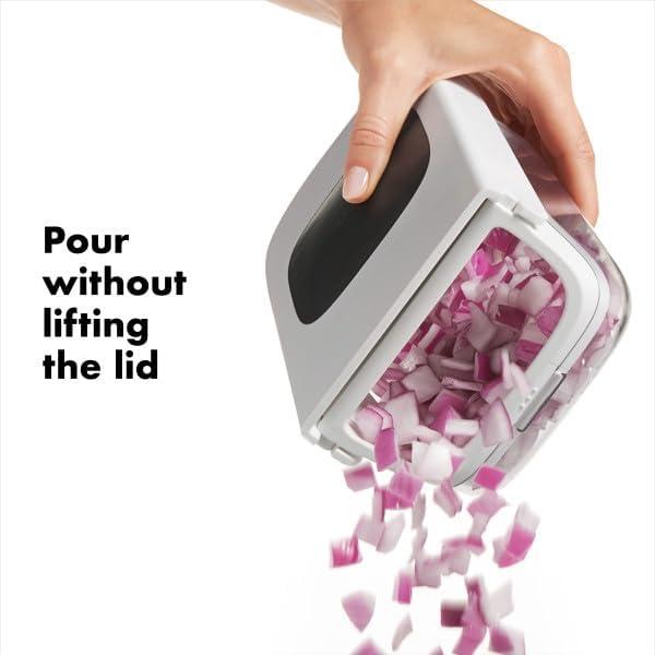 imageOXO Good Grips Vegetable and Onion Chopper with Easy Pour Opening WhiteOne Size