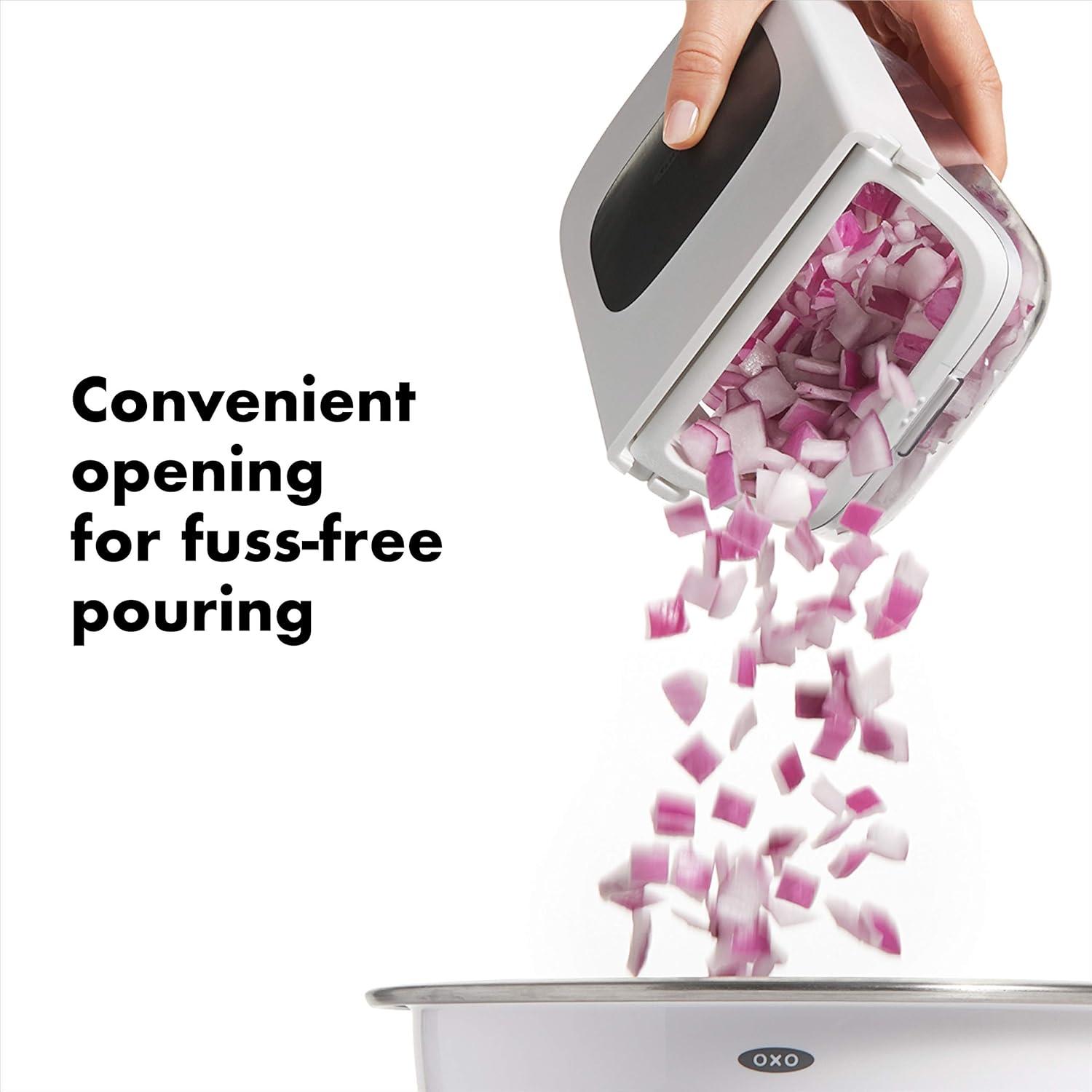 imageOXO Good Grips Vegetable and Onion Chopper with Easy Pour Opening WhiteOne Size Pack of 12