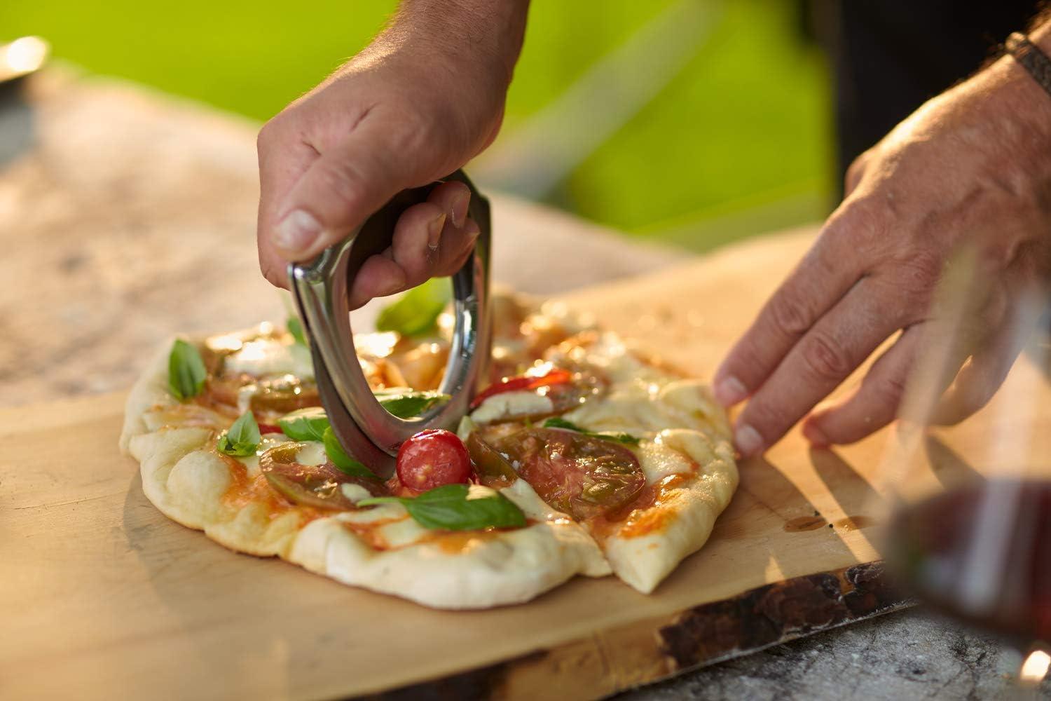imageRsle 12718 Stainless Steel RoundHandle Pizza Cutter Wheel with Thumb Leverage 79 inWheel