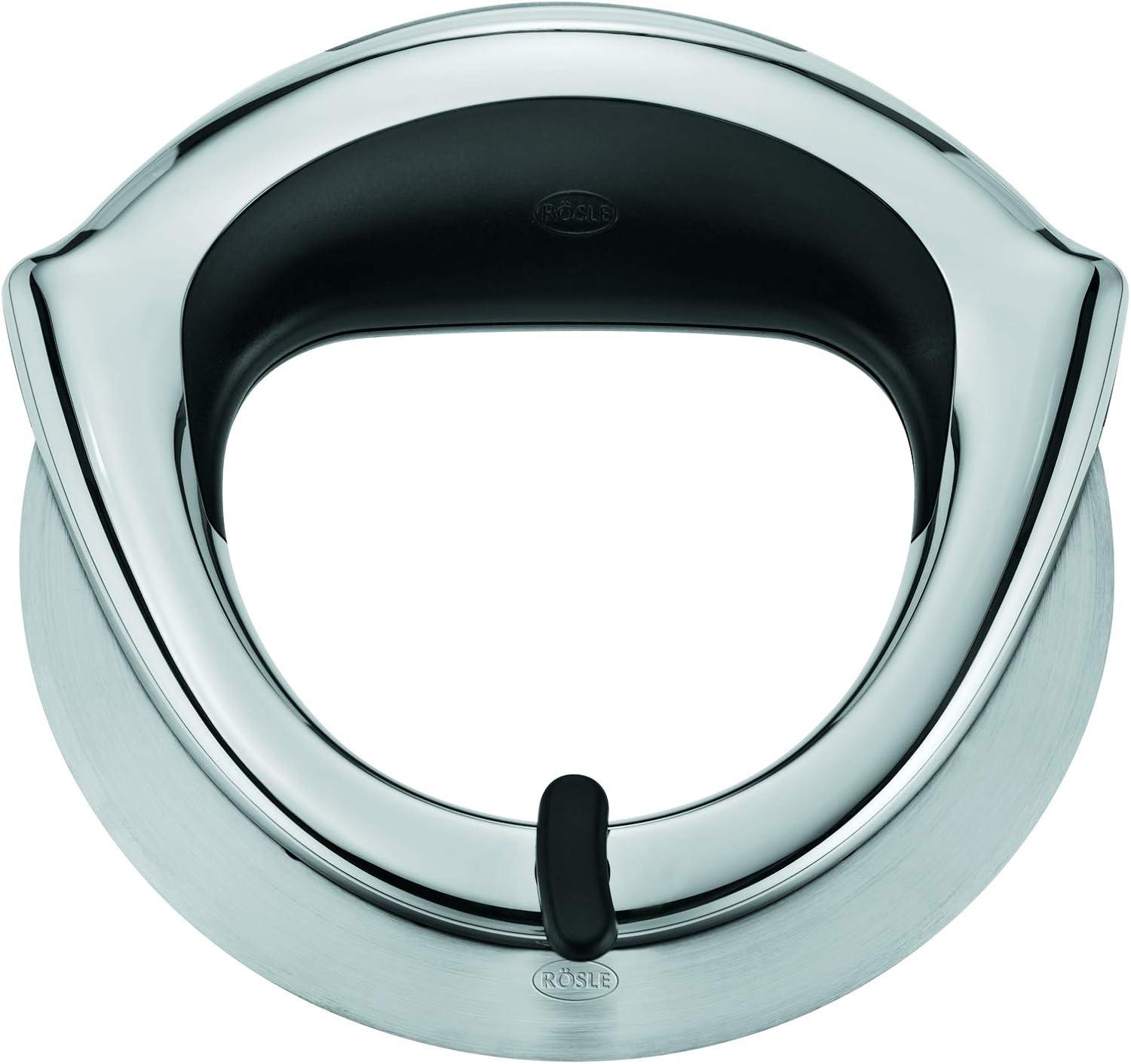 imageRsle 12718 Stainless Steel RoundHandle Pizza Cutter Wheel with Thumb Leverage 79 inWheel