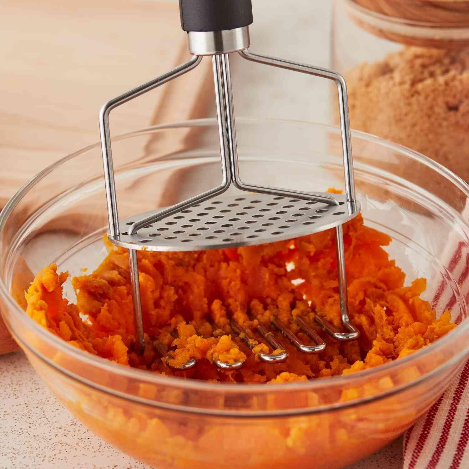 imageSur La Table Dual Soft Touch Potato Masher Silver
