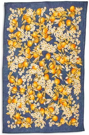 imageSur La Table Orange Blossoms Linen Kitchen Towel Yellow