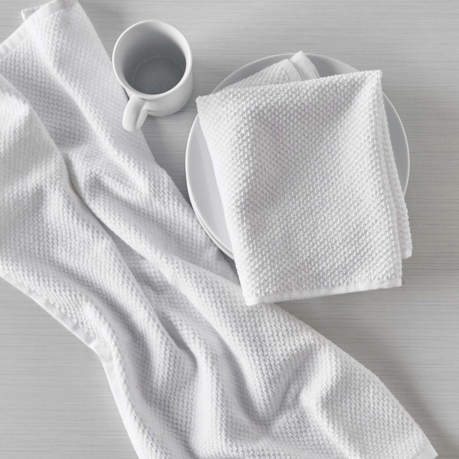 imageSur La Table Organic Cotton Kitchen Towels White