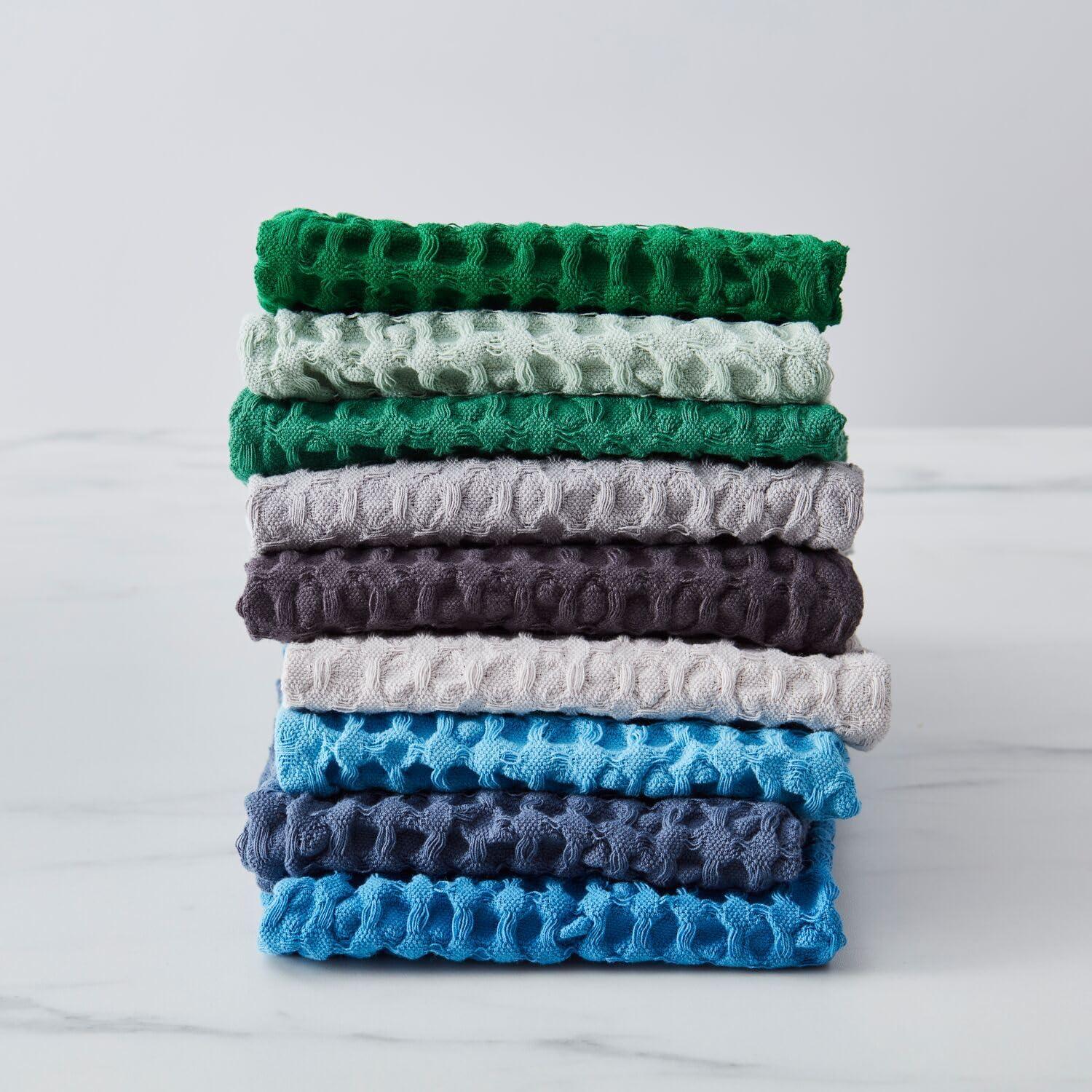 imageSur La Table Washed Waffle Dishcloths Set of 3 GrayGray