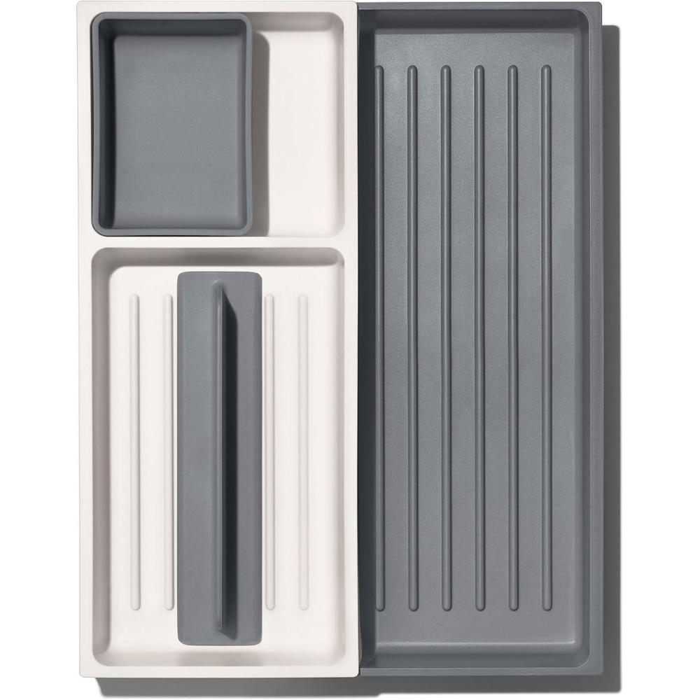 imageOXO Good Grips Drawer Large Expandable Kitchen Tool Organizer WhiteExpandable Pack of 1