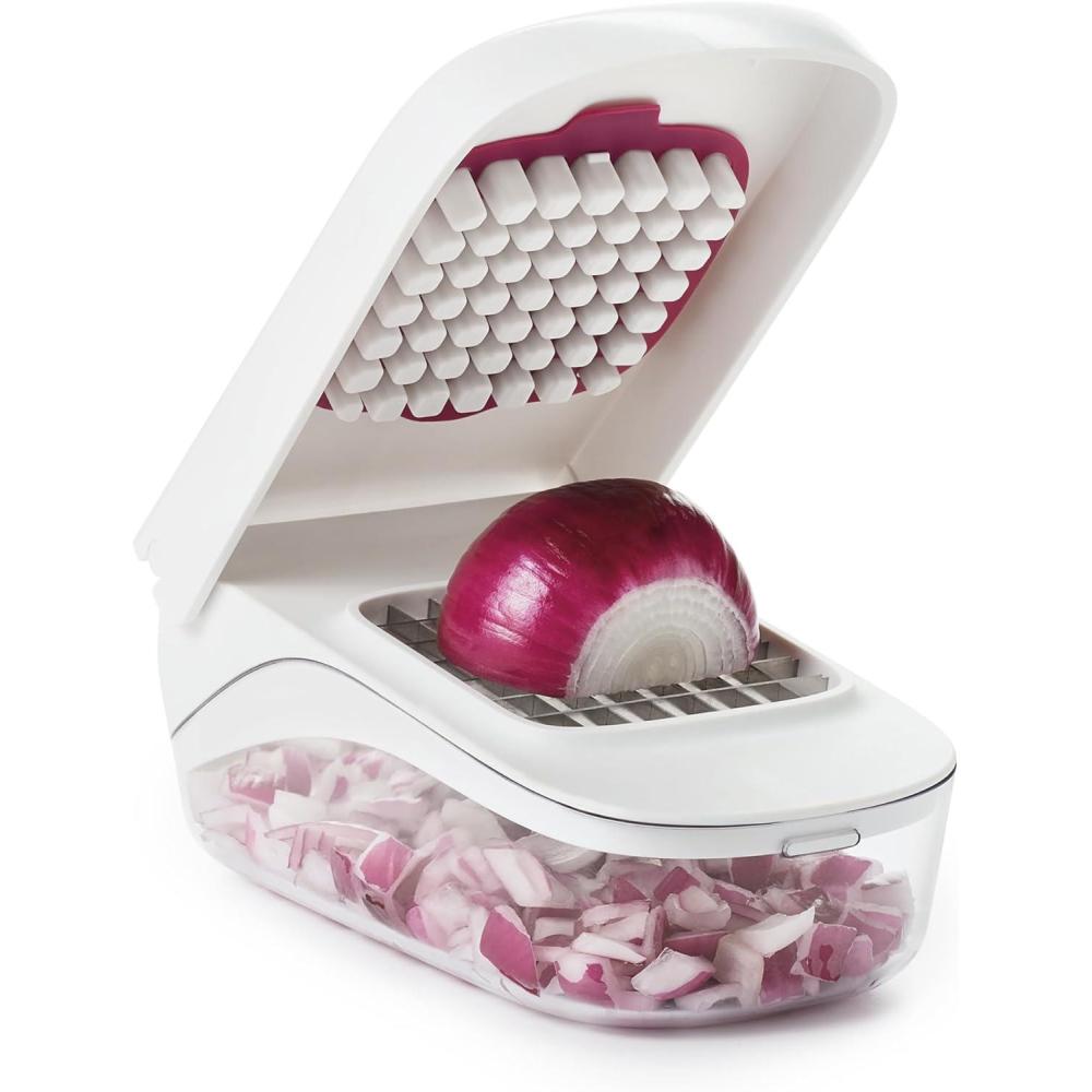 imageOXO Good Grips Vegetable and Onion Chopper with Easy Pour Opening WhiteOne Size