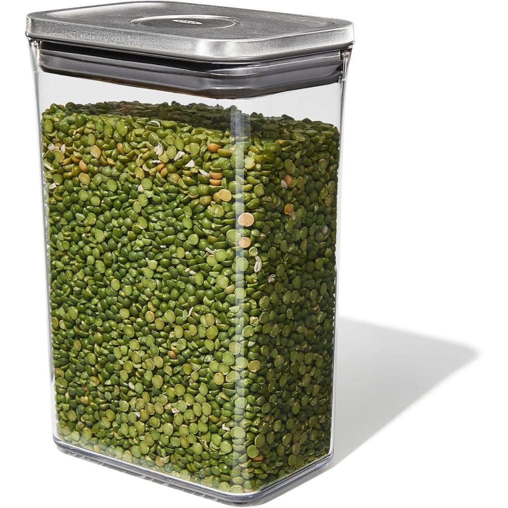 imageOXO Steel POP Container Big Medium Square 44 Qt for Flour Sugar and MoreGrey27 QT26 L