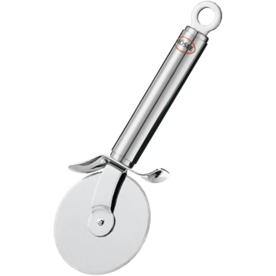 imageRsle 12718 Stainless Steel RoundHandle Pizza Cutter Wheel with Thumb Leverage 79 inCutter