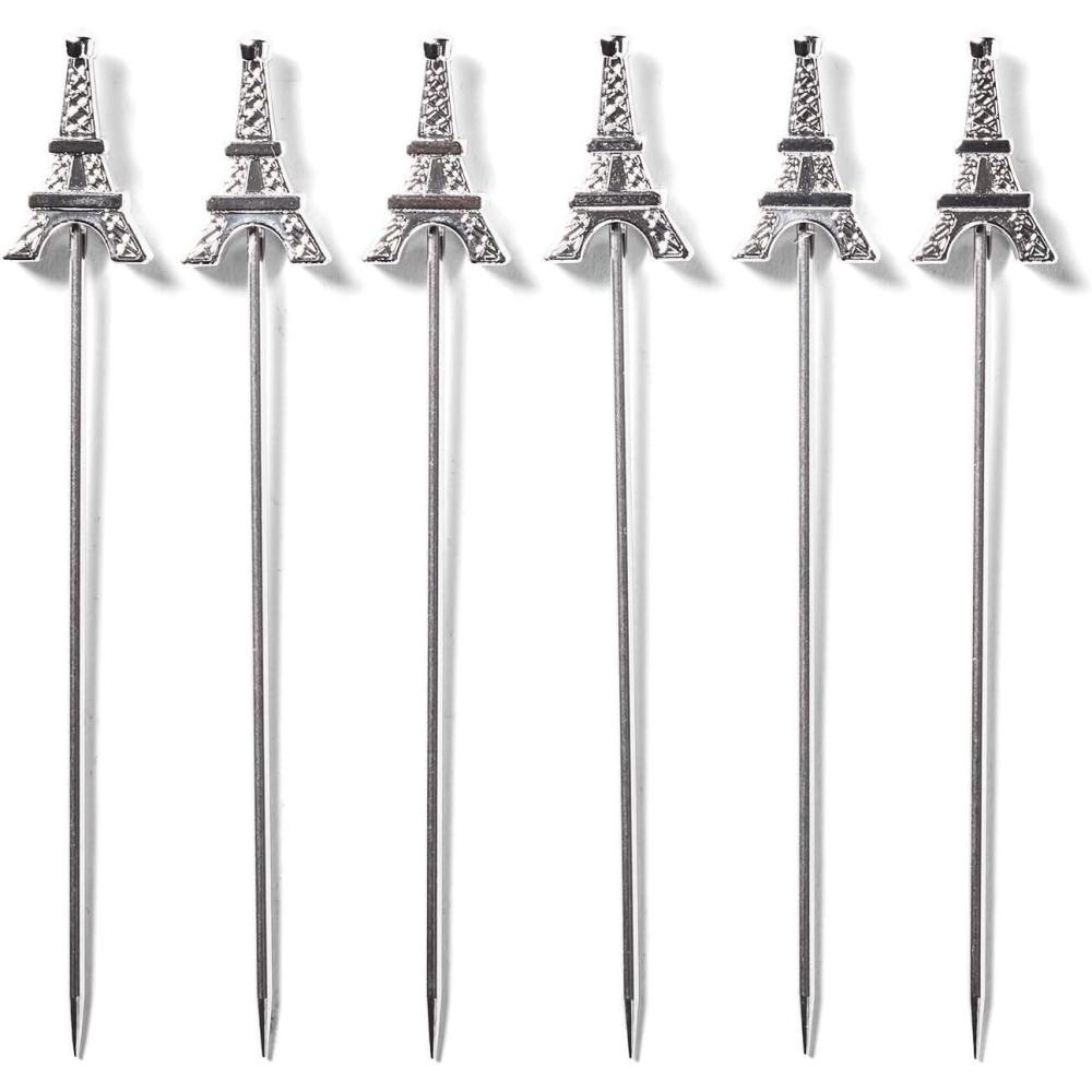 imageSur La Table Eiffel Tower Cocktail Picks Set of 6 Silver