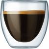 Bodum 8oz Pavina Double Wall Glasses, High Heat Borosilicate Glass, Set of 2, Clear(Set of 2)