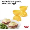 OXO Good Grips 2 Piece Silicone Egg Poaching Set, One Size, Yellow
