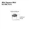 OXO Steel POP Container Big Medium Square – 4.4 Qt for Flour, Sugar and More,Grey(0.2 QT/0.2 L)