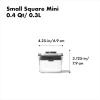 OXO Steel POP Container Big Medium Square – 4.4 Qt for Flour, Sugar and More,Grey(0.4 QT/0.4 L)