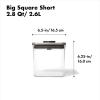 OXO Steel POP Container Big Medium Square – 4.4 Qt for Flour, Sugar and More,Grey(2.8 QT/2.6 L)