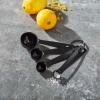 Sur La Table Black Measuring Spoons, Set of 4