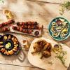Sur La Table Cast Iron Shrimp Pan – 10″ Grill & Serve Skillet with Handles and Center Sauce Well – Durable Cookware for Seafood & Dipping Sauces