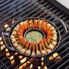 Sur La Table Cast Iron Shrimp Pan – 10″ Grill & Serve Skillet with Handles and Center Sauce Well – Durable Cookware for Seafood & Dipping Sauces