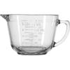 Anchor Hocking Batter Bowl, 2 Quart Glass Mixing Bowl with Red Lid(Clear)
