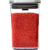 OXO Steel POP Container Big Medium Square – 4.4 Qt for Flour, Sugar and More,Grey(1.1 QT/1 L)