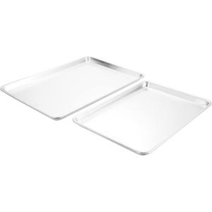 Nordic Ware Extra Large Baking Sheet, 21 x 15 inches, XL Big sheet pan Natural Uncoated Aluminum, Reinforced Steel Rim Prevents Warping, 1pk Big Sheet(Half and Big Sheet)