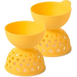 OXO Good Grips 2 Piece Silicone Egg Poaching Set, One Size, Yellow