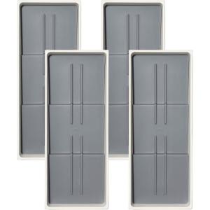 OXO Good Grips Drawer, Large Expandable Kitchen Tool Organizer, White(Compact (Pack of 4))
