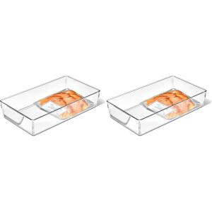 OXO Good Grips Fridge Organization Bin 8 in x 14 in – for Cheese, Meat, Fish and More(8 in x 14 in (Pack of 2))