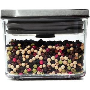 OXO Steel POP Container Big Medium Square – 4.4 Qt for Flour, Sugar and More,Grey(0.4 QT/0.4 L)