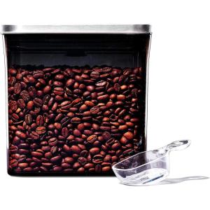 OXO Steel POP Container Big Medium Square – 4.4 Qt for Flour, Sugar and More,Grey(1.7 QT/1.6 L)