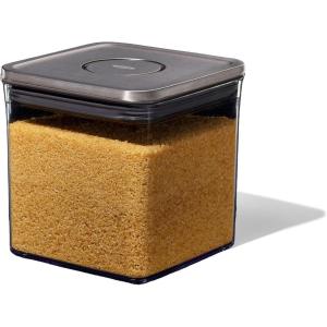 OXO Steel POP Container Big Medium Square – 4.4 Qt for Flour, Sugar and More,Grey(2.8 QT/2.6 L)