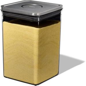 OXO Steel POP Container Big Medium Square – 4.4 Qt for Flour, Sugar and More,Grey(4.4 QT/4.2 L)